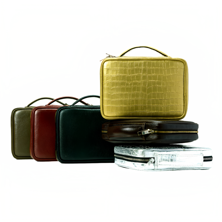 Travel Jewellery Bag - Dusky Gold