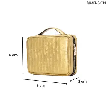 Travel Jewellery Bag - Dusky Gold