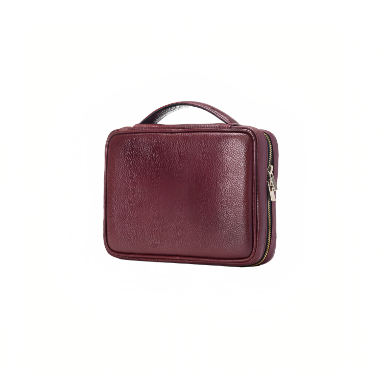 Travel Jewellery Bag - Merlot Cherry